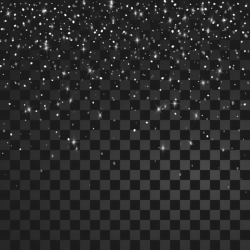Vector festive illustration of falling shiny particles and ...