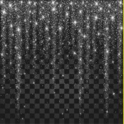 Vector festive illustration of falling shiny particles and ...