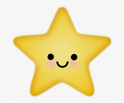 Little Cute Star Yellow Sticker - Smiley Transparent PNG ...