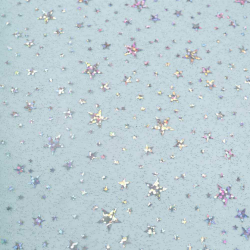 22*30CM Glitter Stars Transparent Leather Fabric DIY Handmade Materials  Christmas Apparel Sewing Fabric Home Textile Sheet