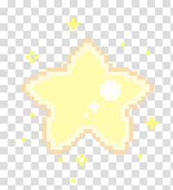 Pixel , orange star illustration transparent background PNG ...