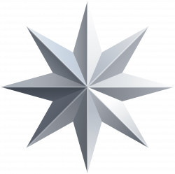 Silver Star Transparent PNG Image