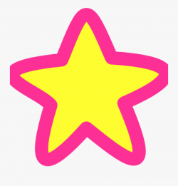 Transparent Pink Star Png - Pink And Yellow Star , Free ...