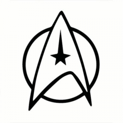 Star Trek Federation Logo Vinyl Decal - Black Window Sticker | 5.5-Inches