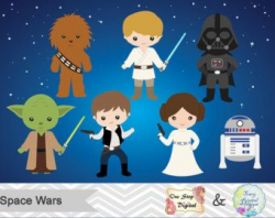 Space Wars Digital Clipart / Star wars Digital Clip art ...