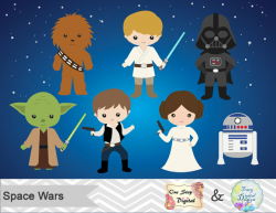 Instant Download Star Wars Digital Clip Art, Star Wars ...