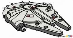 How to Draw Millennium Falcon, Star Wars, Spaceships | Star ...