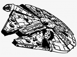 Millennium Falcon Star Wars Stencil Clip Art - Millennium ...