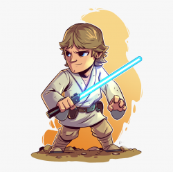 Luke Skywalker Cliparts - Star Wars Luke Skywalker Cartoon ...