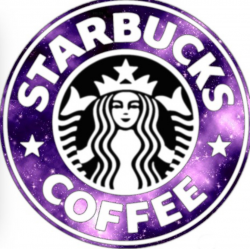 Starbucks logo|galaxy;purple discovered by Hailey McClelland