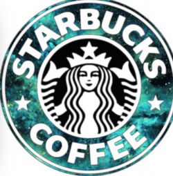 Starbucks logo|galaxy;teal/blue uploaded by Hailey McClelland