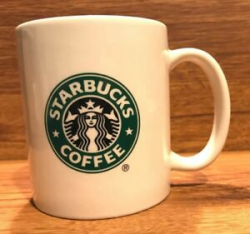 Details about Starbucks Original Green Logo Coffee Tea Mermaid Siren White  Mug Cup - 2004