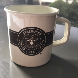 Starbucks original logo tin coffee camping mug