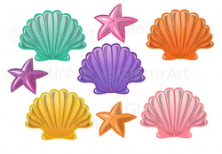 Seashell clipart, Sea Shell clipart for personal and commercial use ...