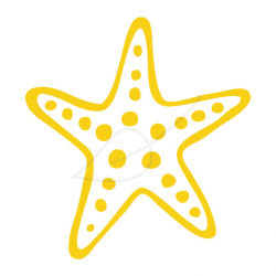 Items similar to starfish digital stamp clip art in yellow ...
