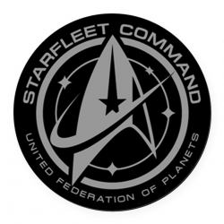 Grey Starfleet Command Emblem Round Car Magnet