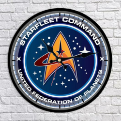 Starfleet Command United Federation of Planets Logo Wall Clock