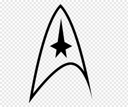 Black Star Trek logo, Logo Star Trek Starfleet Symbol, decal ...