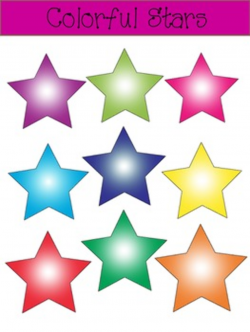 Colorful Stars Clip Art