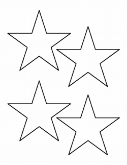 Star outline images 4 inch star pattern use the printable outline ...