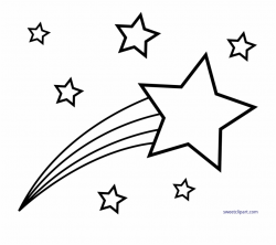 Outer Space Symbol Shooting Star Lineart Clip Art - Shooting Star ...