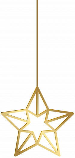 Hanging Star Gold Transparent PNG Clip Art | Gallery ...