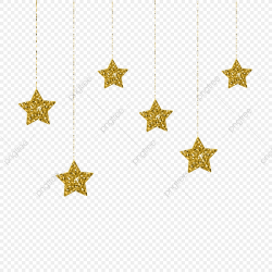 Elegant Golden Stars Hanging Vector Illustration, Abstract ...