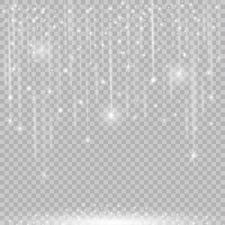 Glowing Glitter Light Effects Isolated Realistic. Christmas Decoration  Design Element. Sunlight Lens Flare. Shining Elements And Stars. Golden ...