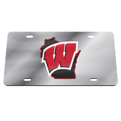 Wincraft 6 in x 12 in Wisconsin Badgers State Logo License Plate by  Wincraft at Fleet Farm