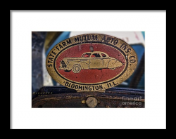 Vintage State Farm Insurance Logo Framed Print