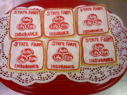state farm logo cookies take 2 i like this design much bet ...
