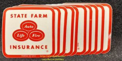 Details about LMH Sticker STATE FARM INSURANCE Auto Life Fire REFLECTIVE  Emblem 2-3/4\