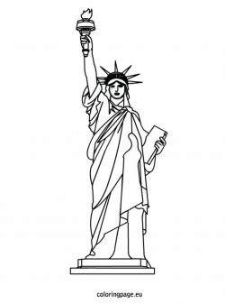 Statue Of Liberty Coloring Pages For Kindergarten
