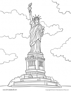Statue Of Liberty Coloring Pages For Kindergarten