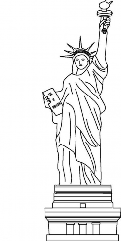 Free Coloring Book Page Of Statue Of Liberty, Download Free ...