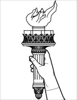 Statue of Liberty Torch coloring page | Free Printable ...