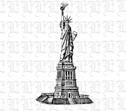 Statue of Liberty Vintage Clip Art Illustration – Luminarium ...