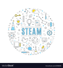 Steam education approach concept line