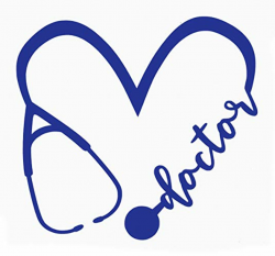 Amazon.com: Custom Heart Doctor Stethoscope Vinyl Decal - Dr. Bumper ...