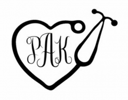 Details about Nurse Heart Stethoscope Monogram initials Decal Tumbler Vinyl  Car,Yeti,Laptop