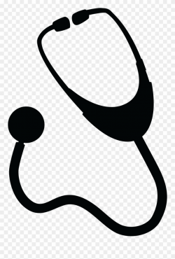 Free Of A Stethoscope - Silhouette Of A Stethoscope Clipart (#24657 ...