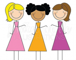 Gymnastics Stick Figures Cute Digital Clipart - Commercial ...