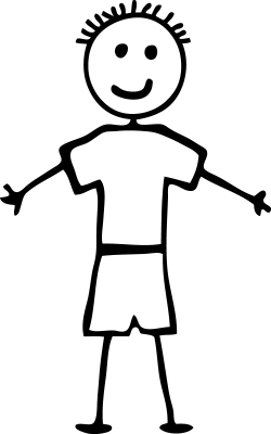 Stick person stick figure clipart black and white ...