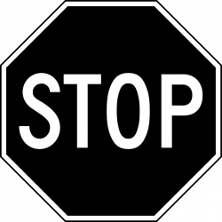 Best Stop Sign Black And White #13917 - Clipartion.com