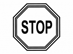 Stop Sign Template Printable Clipart - Black And White Stop ...