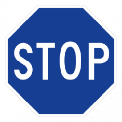 Blue stop sign clipart images gallery for free download ...