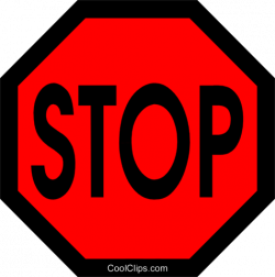 Symbol of a stop sign Royalty Free Vector Clip Art ...