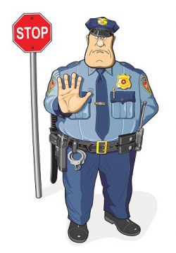 Policeman and a stop sign. Clipart Image | +1,566,198 clip arts