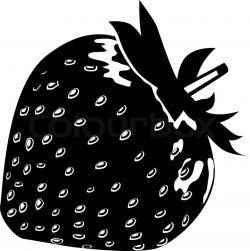 Strawberry black and white clip art 2 | fruit in 2019 | Strawberry ...