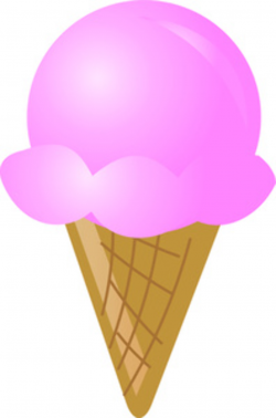 Ice Cream Clipart Image, Strawberry Ice Cream Cone - Clip Art Library